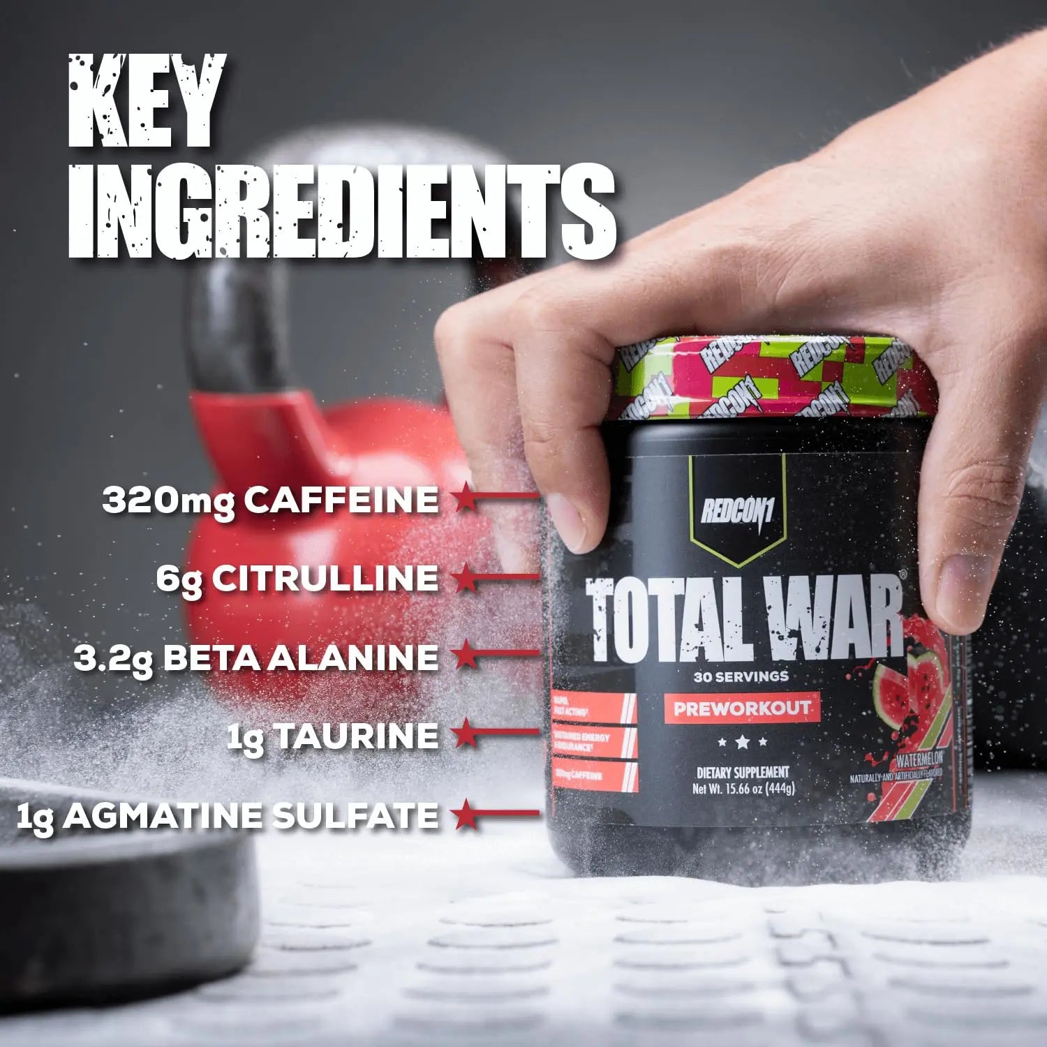 Redcon1 Total War - Pre Workout, 30 Servings - India's Leading Genuine Supplement Retailer