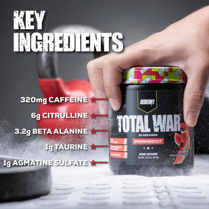 Redcon1 Total War - Pre Workout, 30 Servings - India's Leading Genuine Supplement Retailer