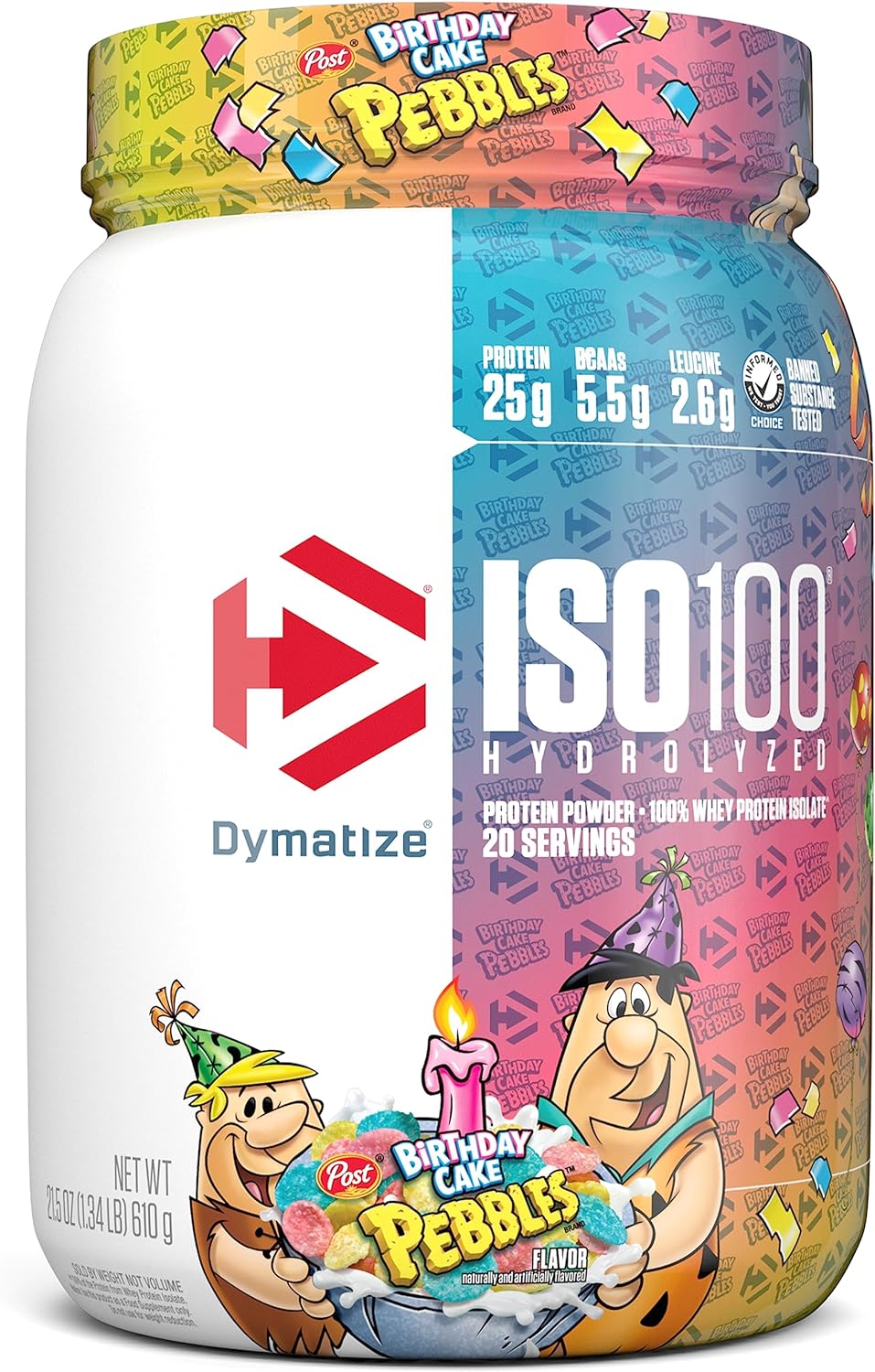 Dymatize ISO100 Hydrolyzed Protein Powder, 100% Whey Isolate, 25g of Protein, 5.5g BCAAs, Gluten Free, Fast Absorbing, Easy Digesting