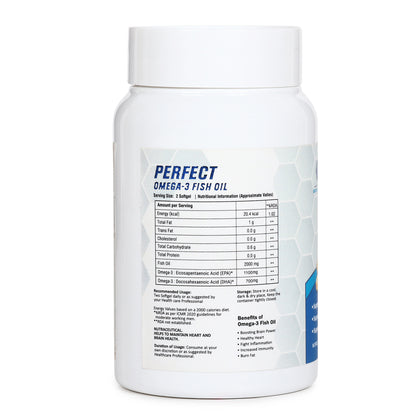 MUSCLE & STRENGTH Perfect Omega 3 I 2000MG Omega Per Serving I 90Softgels