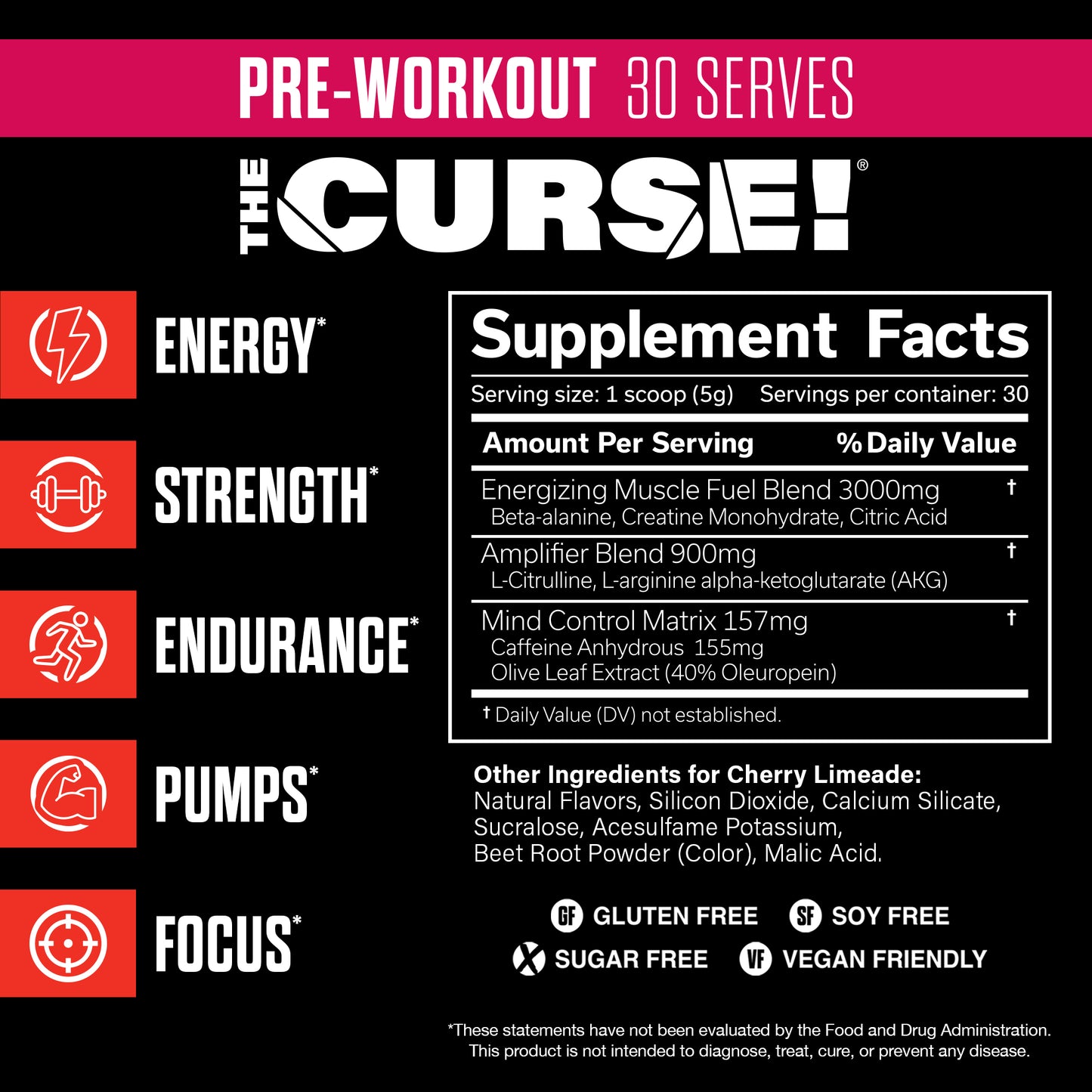 JNX SPORTS The Curse! Pre Workout Powder