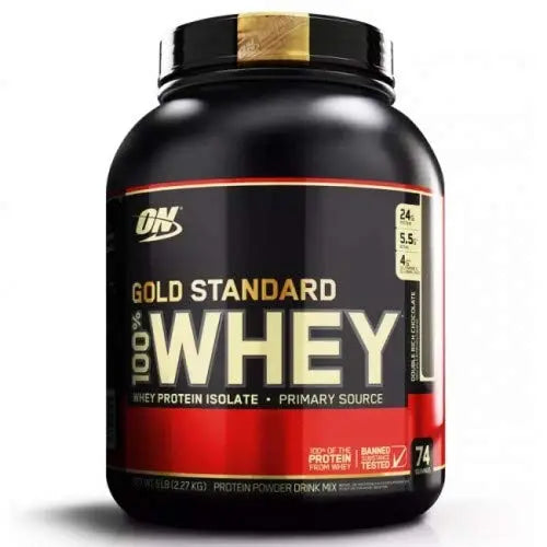 Optimum Nutrition ON Gold Standard 100% Whey 5 lb Double Rich Chocolate - Muscle & Strength India - India's Leading Genuine Supplement Retailer 