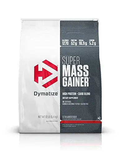 DYMATIZE SUPER MASS GAINER 12LB STRAWBERRY - Muscle & Strength India - India's Leading Genuine Supplement Retailer 