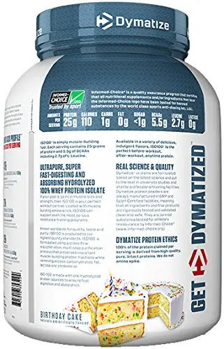 DYMATIZE ISO 100 BIRTHDAY CAKE 3LBS - Muscle & Strength India - India's Leading Genuine Supplement Retailer 