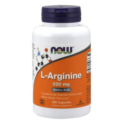 L-Arginine, 500 Mg, 100 Caps by Now Foods - Muscle & Strength India - India's Leading Genuine Supplement Retailer 