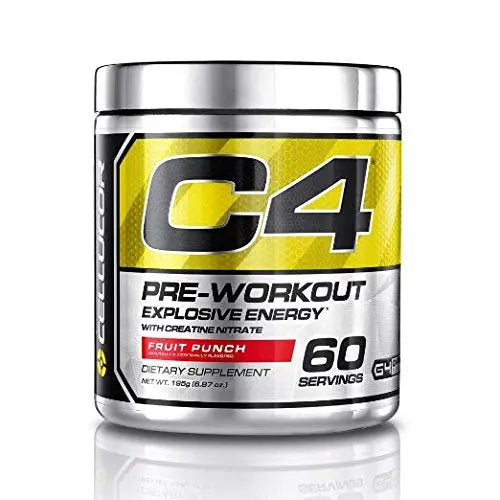 CELLULAR C4 PRE WORKOUT 60 SERVINGS 390G FRUITPUNCH - Muscle & Strength India - India's Leading Genuine Supplement Retailer 