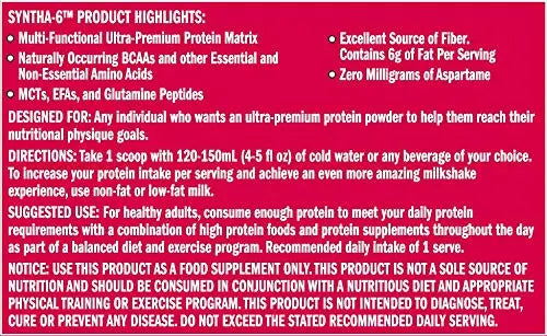 BSN SYNTHA 6 -5 LB CHOCOLATE MILKSHAKE - Muscle & Strength India - India's Leading Genuine Supplement Retailer 