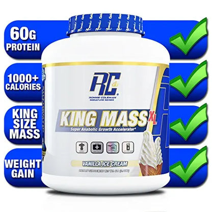 RC KING MASS 15LB STRAWBERRY MILK SHAKE - Muscle & Strength India - India's Leading Genuine Supplement Retailer 