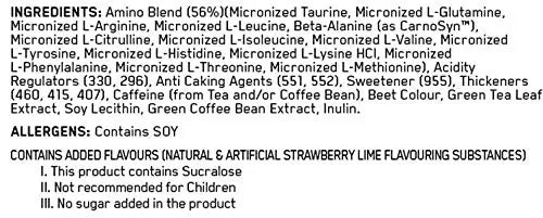 ON ESSENTIALS AMINO ENERGY 30 SERVING STRAWBERRY LIME - Muscle & Strength India - India's Leading Genuine Supplement Retailer 