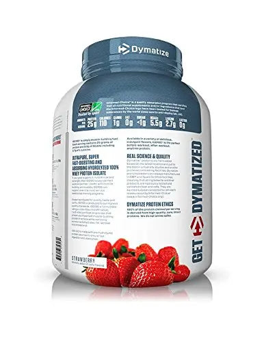 DYMATIZE ISO 100 HYDROLYZED 5LBS STRAWBERRY - Muscle & Strength India - India's Leading Genuine Supplement Retailer 