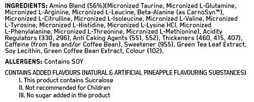 ON Essentials Amino Energy 30 Servings PINEAPPLE - Muscle & Strength India - India's Leading Genuine Supplement Retailer 