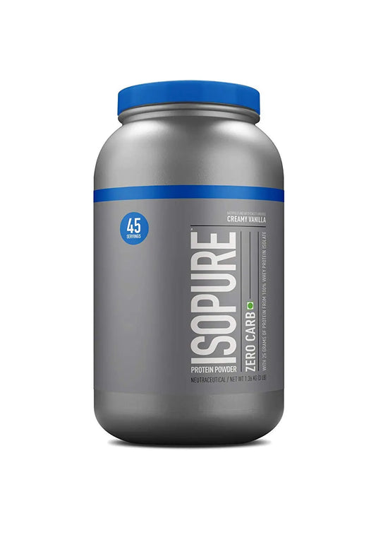 Nature Best Isopure Zero Carb 3 Lbs Creamy Vanilla - Muscle & Strength India - India's Leading Genuine Supplement Retailer 