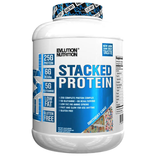 EVL STACKED PROTEIN 4 LB BIRTHDAY CAKE - Muscle & Strength India - India's Leading Genuine Supplement Retailer 