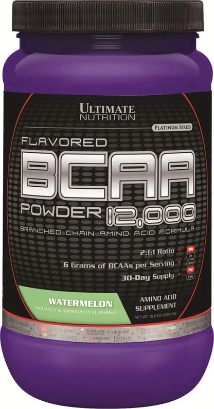 Ultimate Nutrition 100%  BCAA 12000 Flavored - Muscle & Strength India - India's Leading Genuine Supplement Retailer 