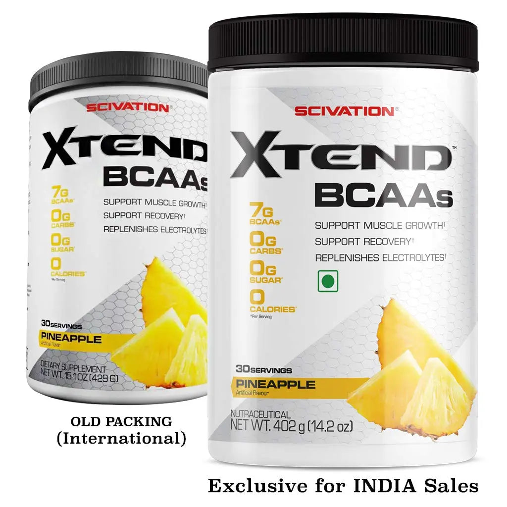 Scivation Xtend BCAA 30 Servings pineapple - Muscle & Strength India - India's Leading Genuine Supplement Retailer 