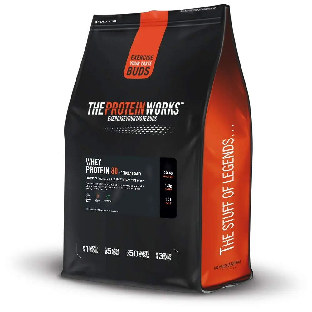 The Protein Works Whey Protein 80(Con) 2kg Wild Raspberry - Muscle & Strength India - India's Leading Genuine Supplement Retailer 