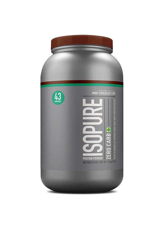 Isopure Zero carb 3LBS Mint Chocolate Chip - Muscle & Strength India - India's Leading Genuine Supplement Retailer 