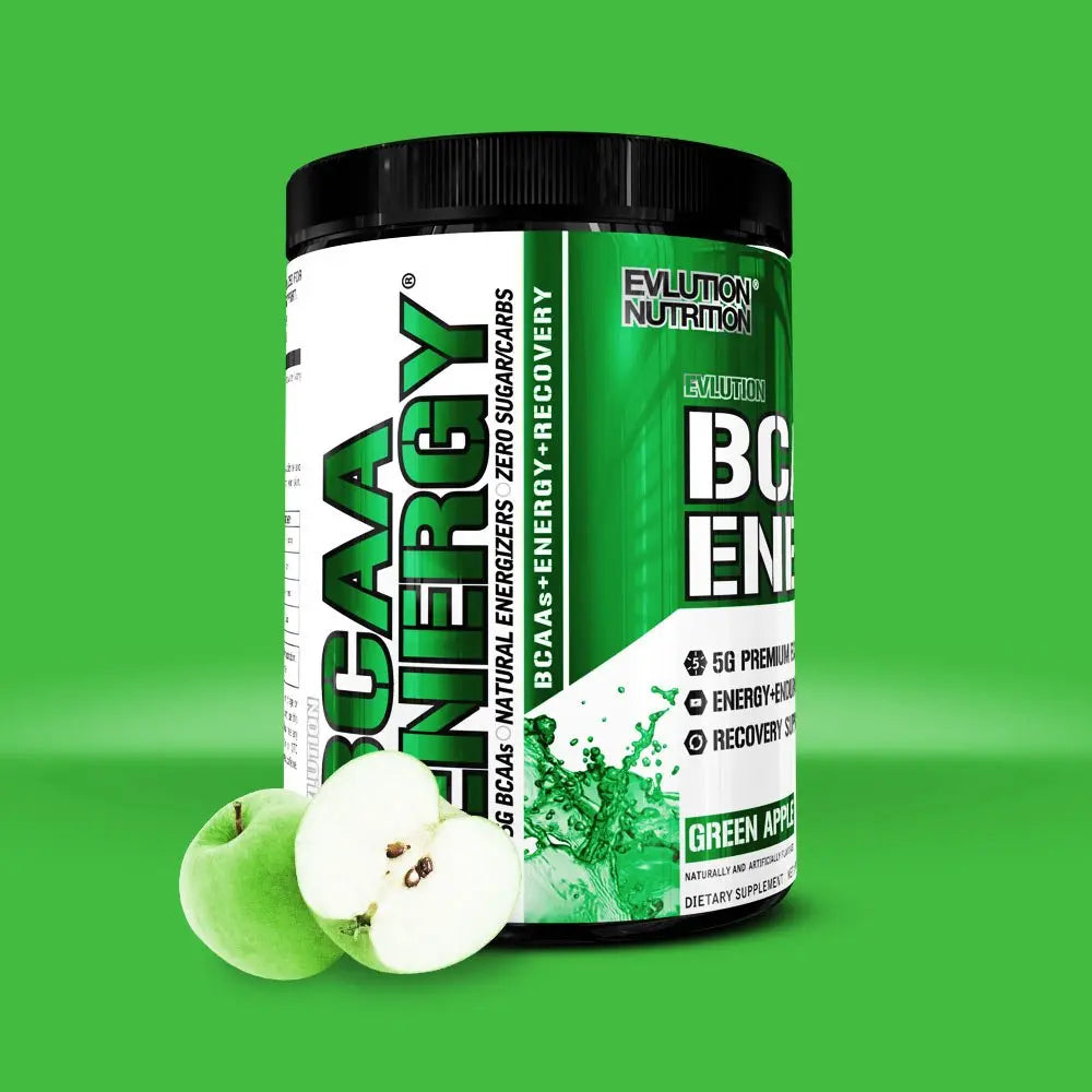 EVL BCAA ENERGY 30 SERVINGS GREEN APPLE - Muscle & Strength India - India's Leading Genuine Supplement Retailer 