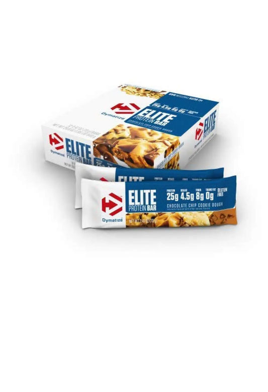 DYMATIZE ELITE PROTEIN BAR CHOCOLATE CHIP COOKIE DOUGH 70G - Muscle & Strength India - India's Leading Genuine Supplement Retailer 