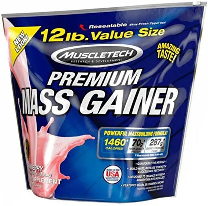 MT PREMIUM MASS GAINER 12 LBS STRAWBERRY - Muscle & Strength India - India's Leading Genuine Supplement Retailer 