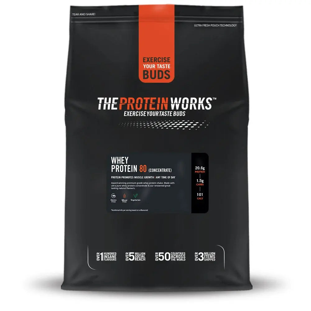 The Protein Works Whey Protein 80(Con) 2kg Chocalte Silk - Muscle & Strength India - India's Leading Genuine Supplement Retailer 