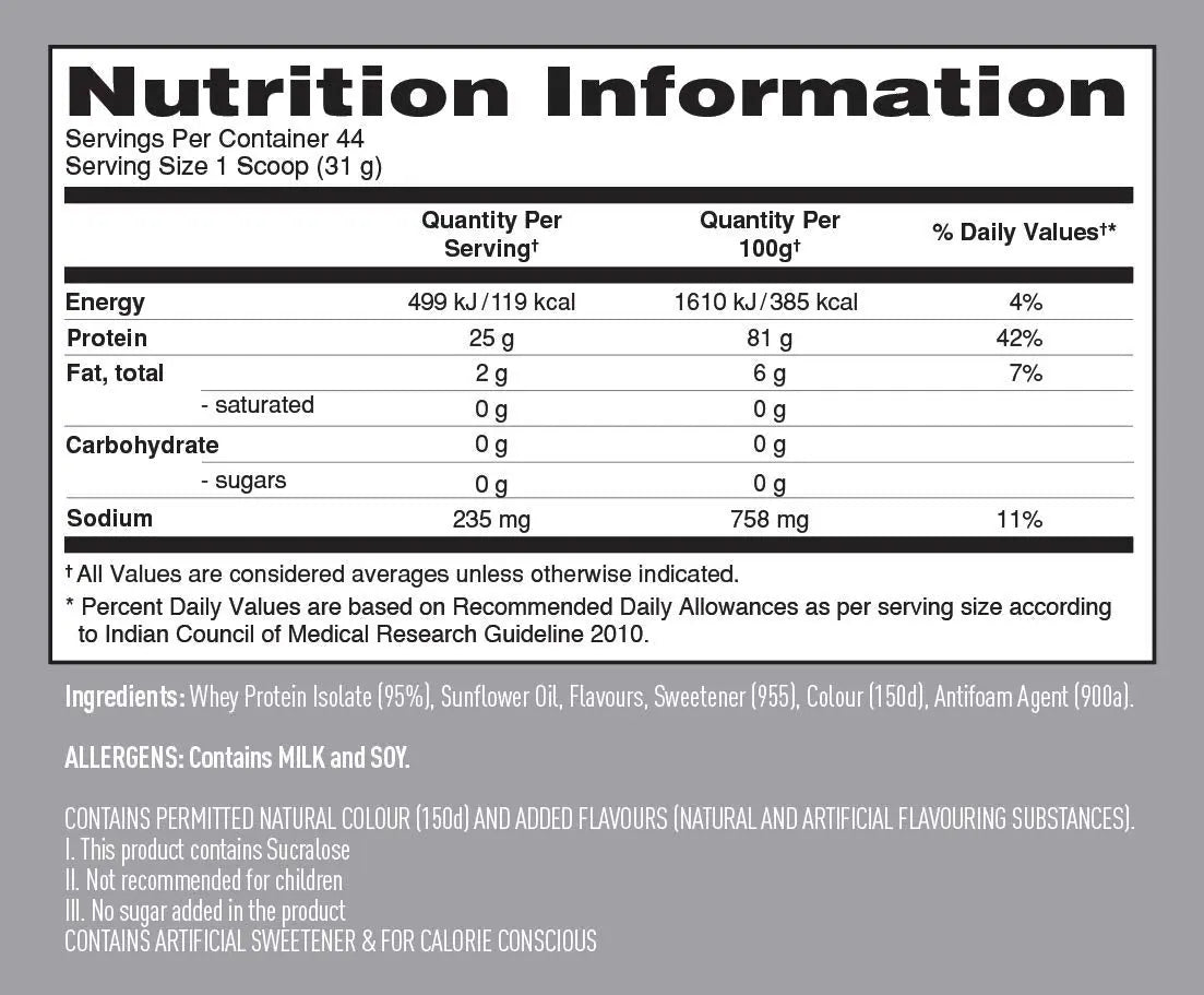 Isopure Zero Carb 3 Lbs Cookies & Cream - Muscle & Strength India - India's Leading Genuine Supplement Retailer 