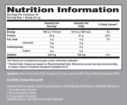 Isopure Zero Carb 3 Lbs Cookies & Cream - Muscle & Strength India - India's Leading Genuine Supplement Retailer 