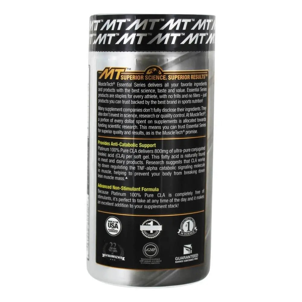 MT ESSENTIAL SERIES PURE PLATINUM CLA 90 SOFT GEL - Muscle & Strength India - India's Leading Genuine Supplement Retailer 