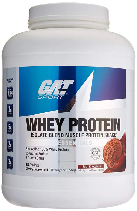 GAT Whey Protein 68 Serving Rich Chocolate 5 lbs - Muscle & Strength India - India's Leading Genuine Supplement Retailer 