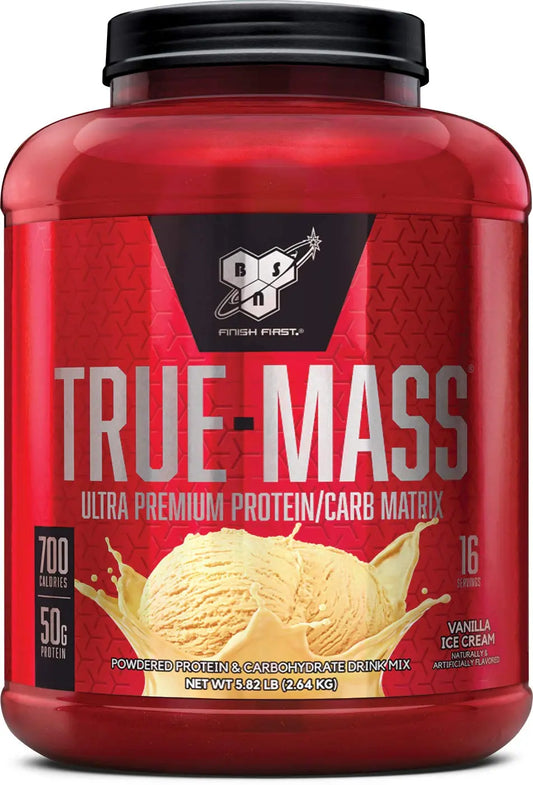 BSN TRUE-MASS 5.82 LBS VANILLA ICE CREAM - Muscle & Strength India - India's Leading Genuine Supplement Retailer 