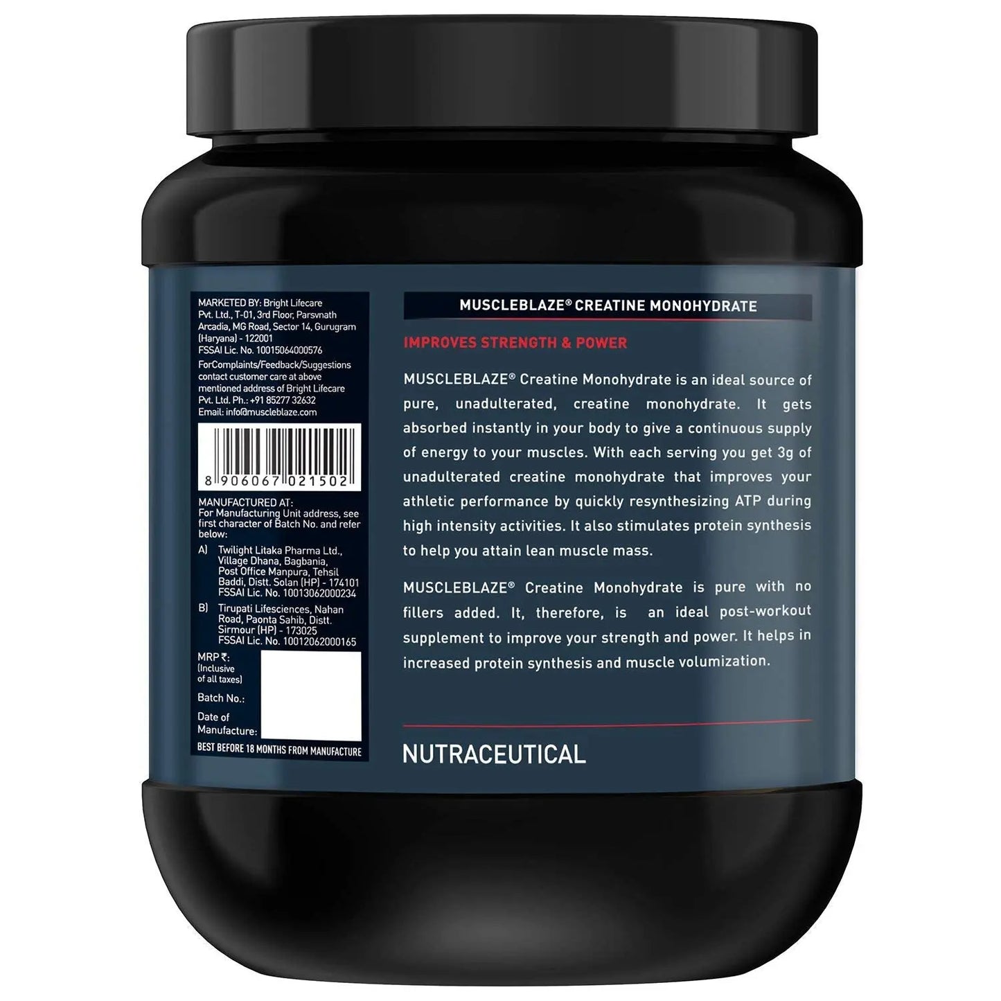 MB CREATINE 250GM - Muscle & Strength India - India's Leading Genuine Supplement Retailer 