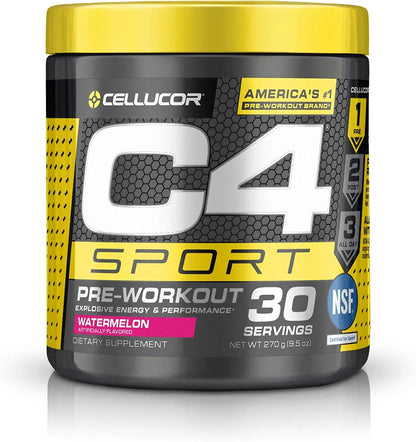 C4 Sport Pre Workout Powder Watermelon - NSF Certified - India's Leading Genuine Supplement Retailer