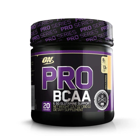 ON PRO BCAA 390 GM  20 SER PEACH MANGO - Muscle & Strength India - India's Leading Genuine Supplement Retailer 