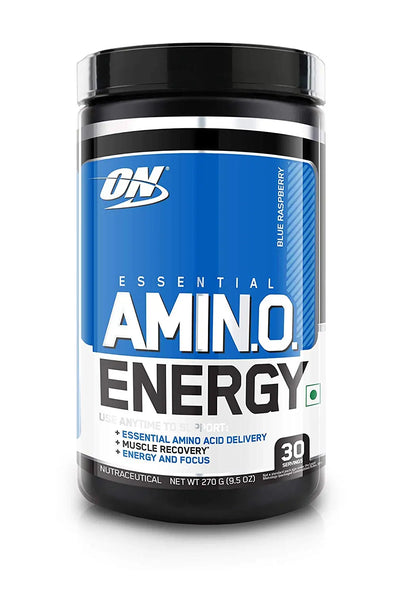 ON Amino Energy - 30 Servings (Blue Raspberry) - Muscle & Strength India - India's Leading Genuine Supplement Retailer 