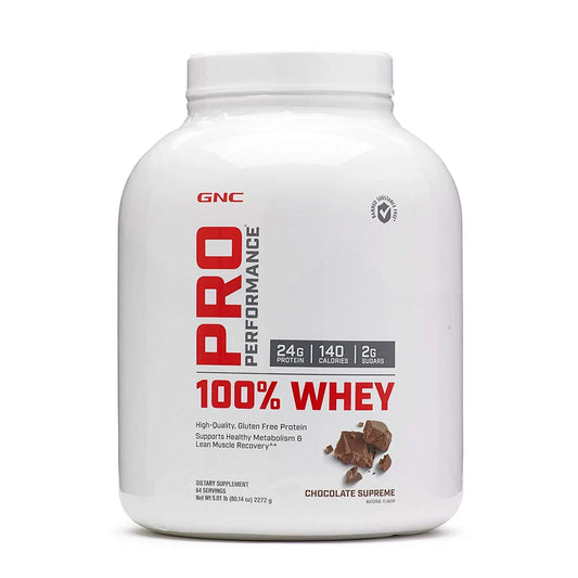 GNC PRO PERFOMENCE 100% WHEY 5.01 LB CHOCOLATE SUPREME - Muscle & Strength India - India's Leading Genuine Supplement Retailer 