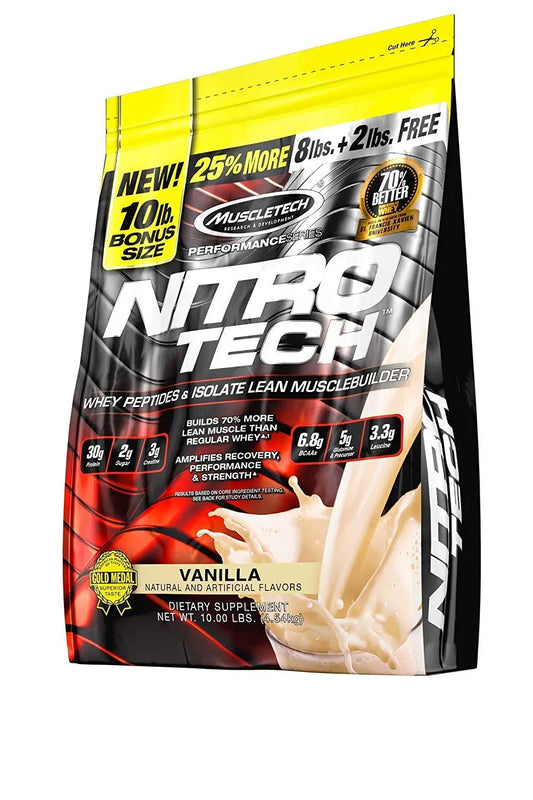 MUSCLETECH NITROTECH PERF SERIES 10LB VANILLL - Muscle & Strength India - India's Leading Genuine Supplement Retailer 