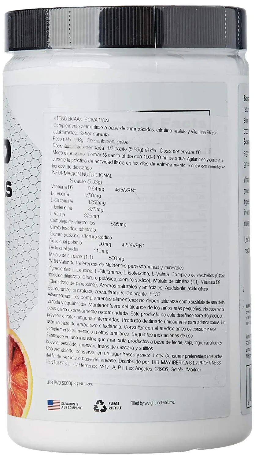 SCIVATION XTEND BCAAs  30 SERVINGS  BLOOD ORANGE 420G - Muscle & Strength India - India's Leading Genuine Supplement Retailer 