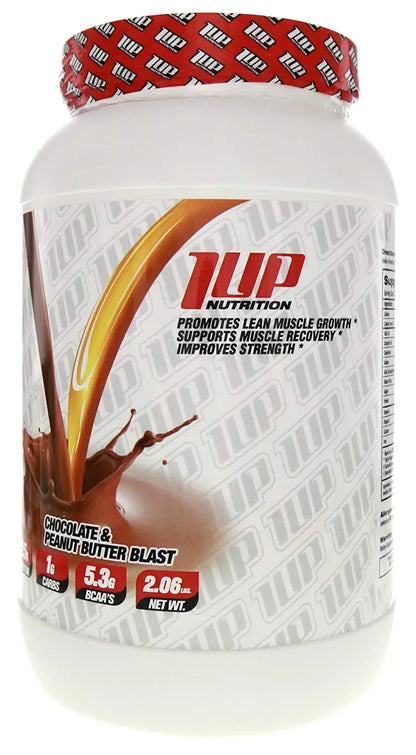 1UP WHEY CHOCOLATE & PEANUT BUTTER BLAST 2.06 LBS - Muscle & Strength India - India's Leading Genuine Supplement Retailer 