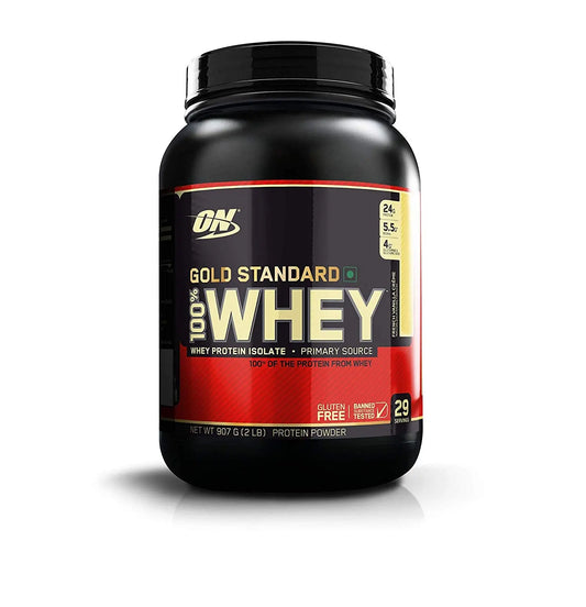 Optimum Nutrition ON) 100% Whey Gold Standard - 2 Lbs French Van - Muscle & Strength India - India's Leading Genuine Supplement Retailer 