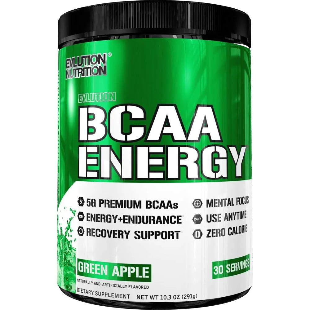 EVL BCAA ENERGY 30 SERVINGS GREEN APPLE - Muscle & Strength India - India's Leading Genuine Supplement Retailer 