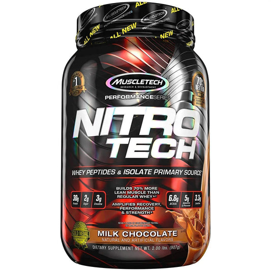 MT NITROTECH 2LBS MILK CHOCOLATE - Muscle & Strength India - India's Leading Genuine Supplement Retailer 