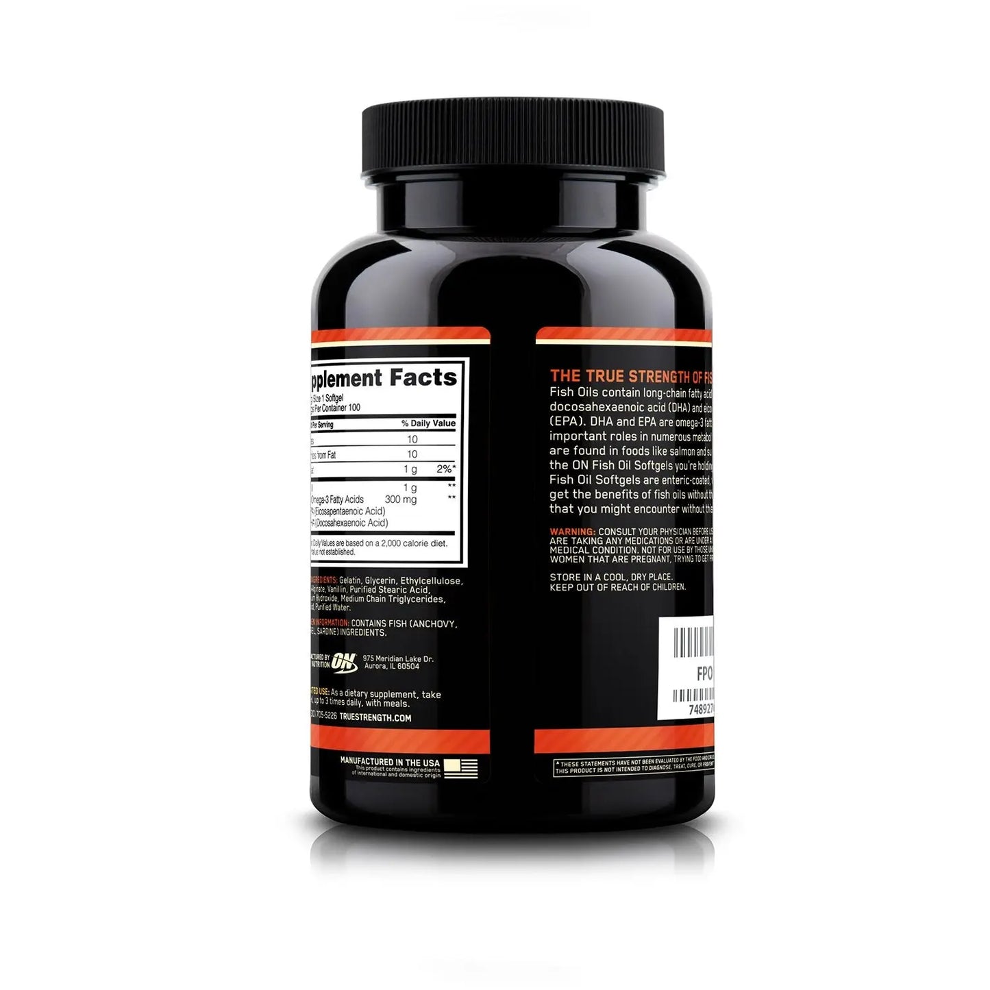 Optimum Nutrition ON) Fish Oil 1000 Mg - 200 Softgels - Muscle & Strength India - India's Leading Genuine Supplement Retailer 