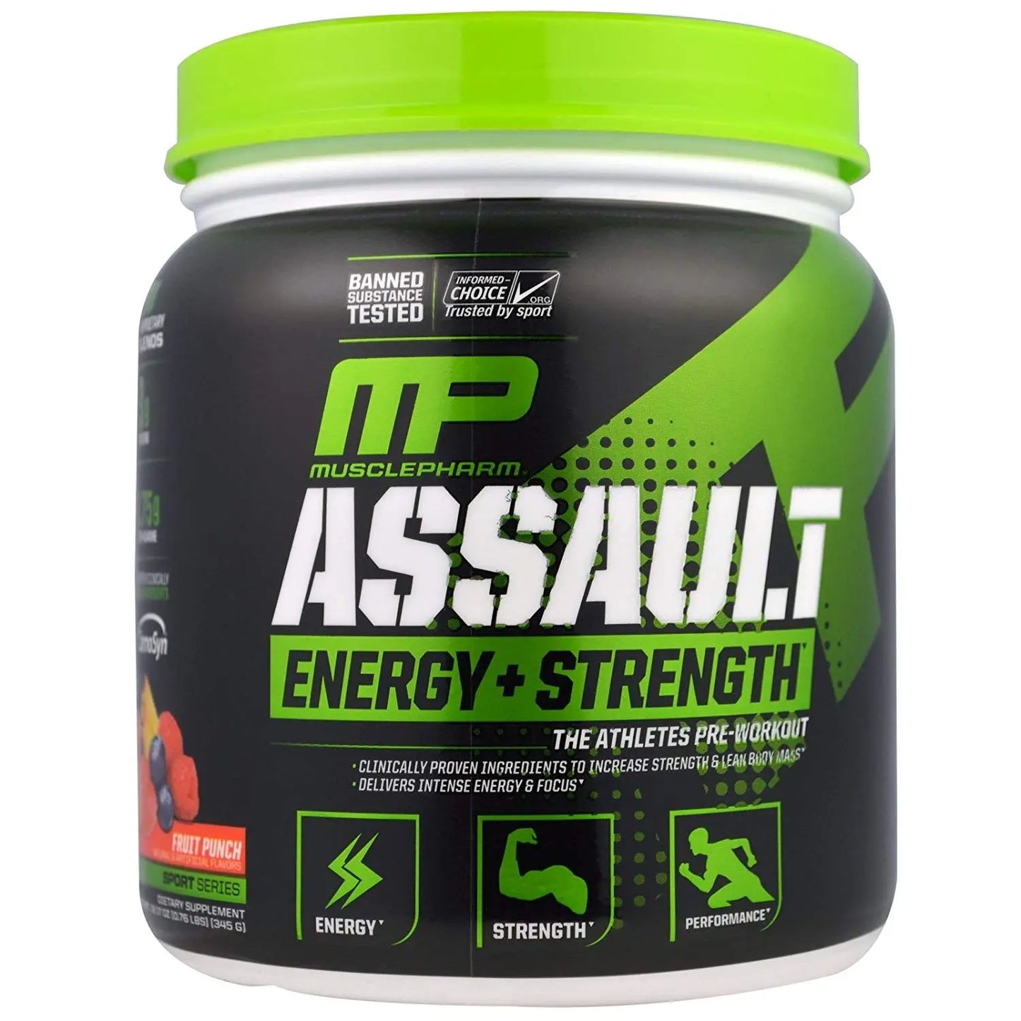 MP ASSAULT 345 GM FRUIT PUNCH - Muscle & Strength India - India's Leading Genuine Supplement Retailer 