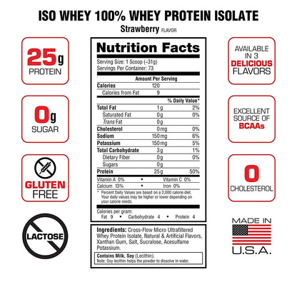 LABRADA 100% WHEY PROTIEN ISOLATE STRAWBERRY  5 LBS - Muscle & Strength India - India's Leading Genuine Supplement Retailer 