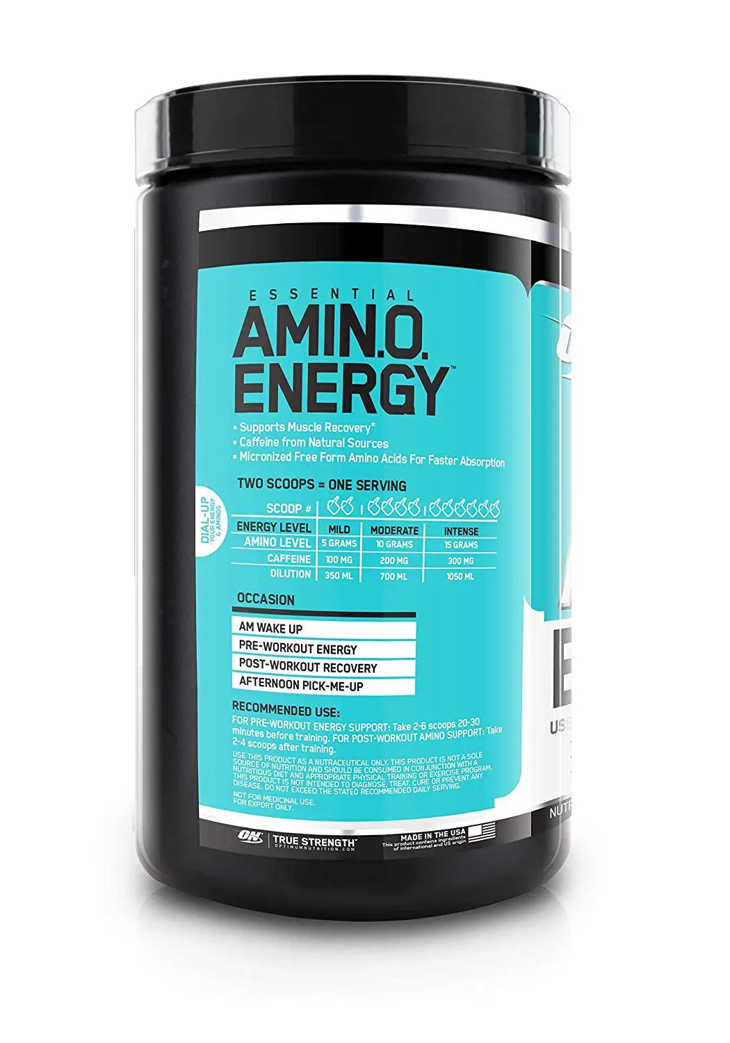 ON ESSENTIALS AMINO ENERGY 30 SERVING BLUEBERRY MOJITO FLAVOUR - Muscle & Strength India - India's Leading Genuine Supplement Retailer 