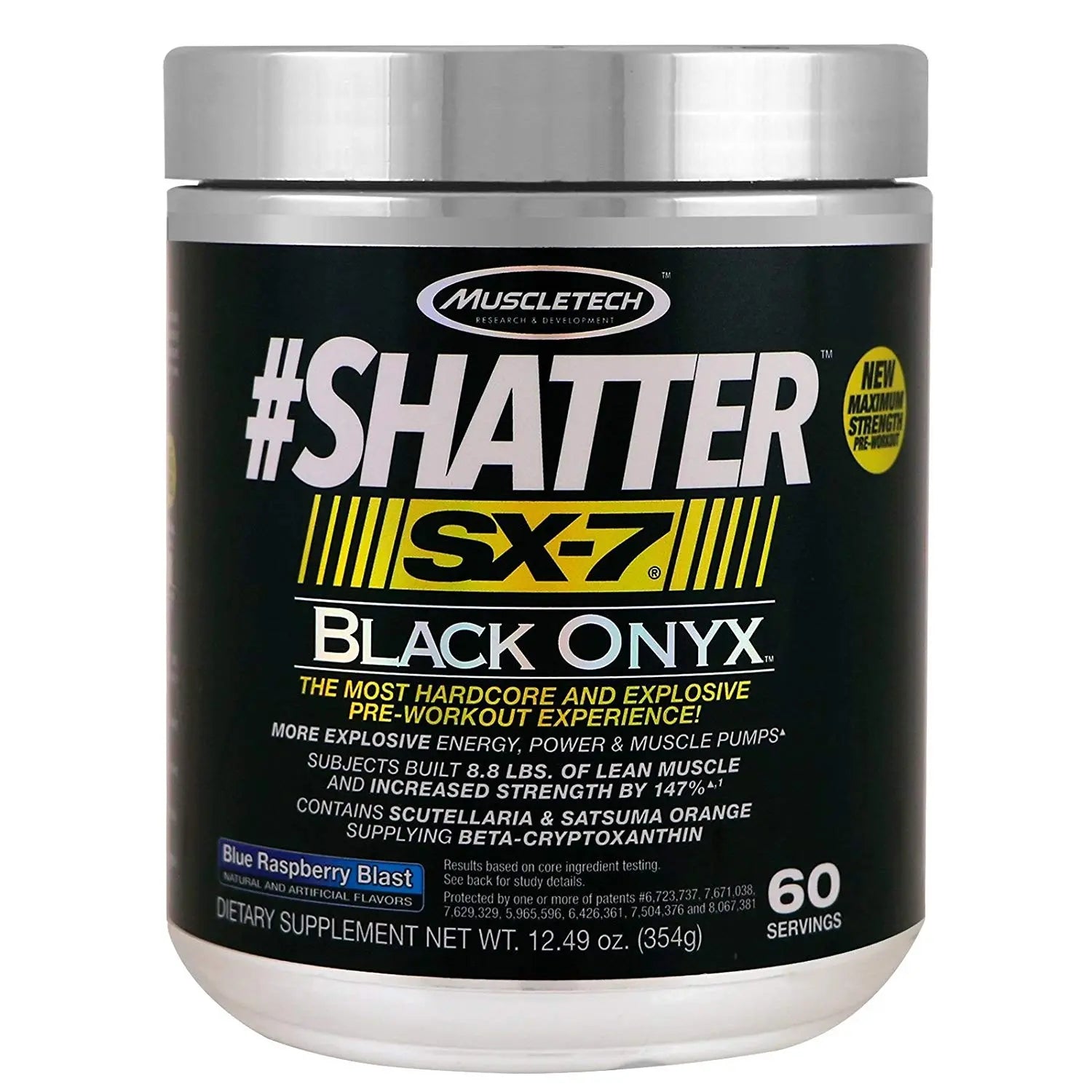 MT #SHATTER SX-7 BLACK 60SER BLUE RASPBERRY BLAST - Muscle & Strength India - India's Leading Genuine Supplement Retailer 