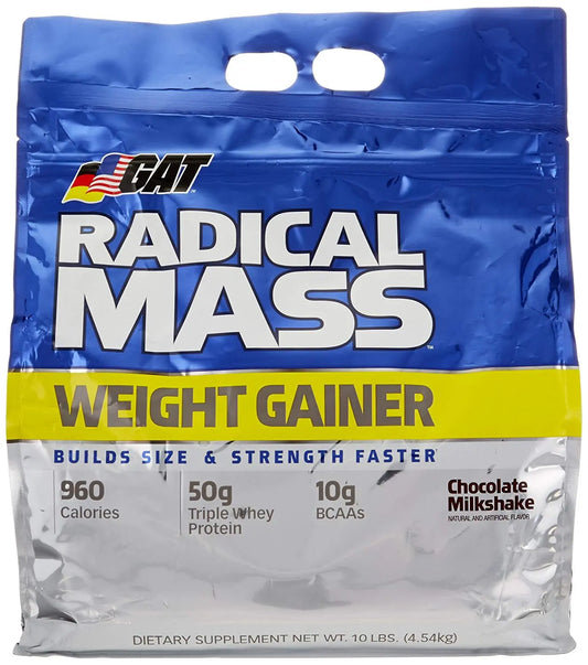 GAT REDICAL MASS 10 LBS CHOCOLATE MILKSHAKE - Muscle & Strength India - India's Leading Genuine Supplement Retailer 