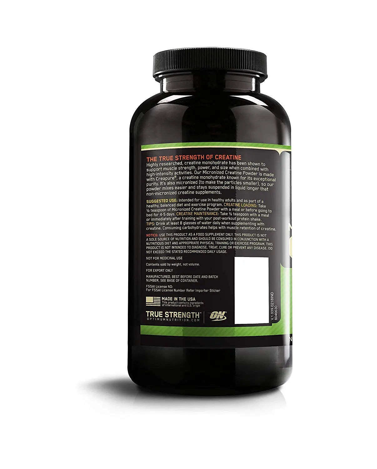 On Micronized Creatine Powder 100serving 300gm - Muscle & Strength India - India's Leading Genuine Supplement Retailer 