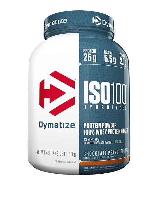 DYMATIZE ISO 100  CHOCOLATE PEANUT BUTTER 3 LB - Muscle & Strength India - India's Leading Genuine Supplement Retailer 