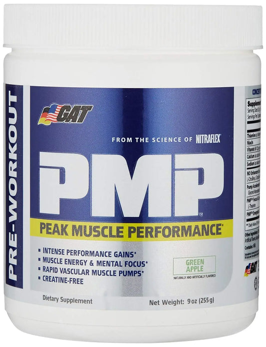 GAT SPORT PMP 30 SERVINGS GREEN APPLE - Muscle & Strength India - India's Leading Genuine Supplement Retailer 